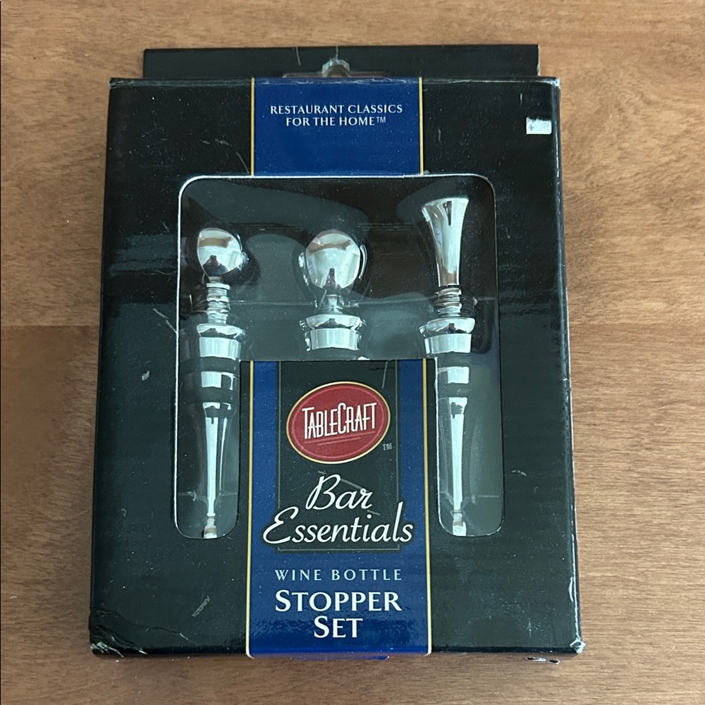 Silver Wine Bottle Stopper Set